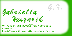 gabriella huszarik business card